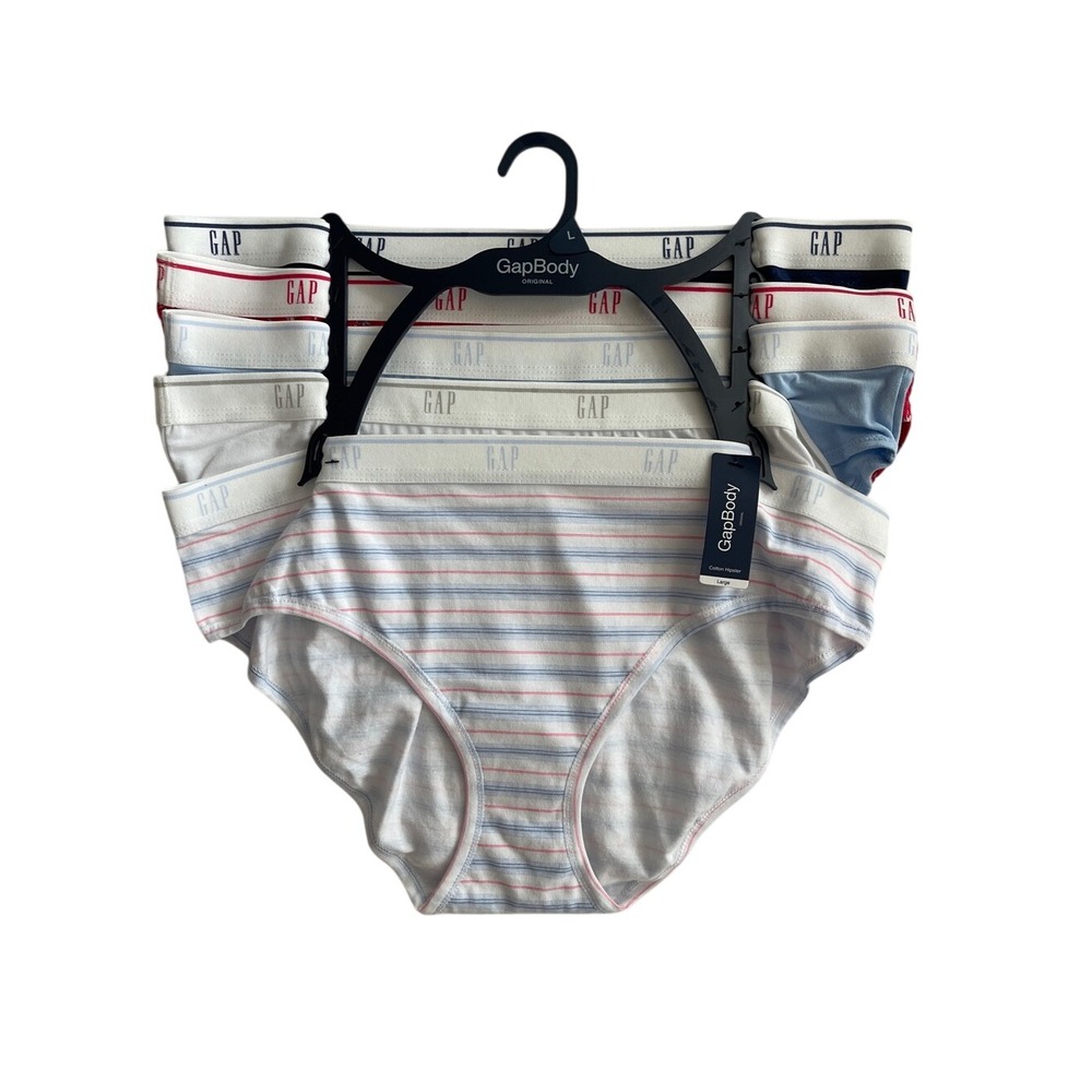 Set of 5 Gap Body Cotton Hipster Panties Large NWT